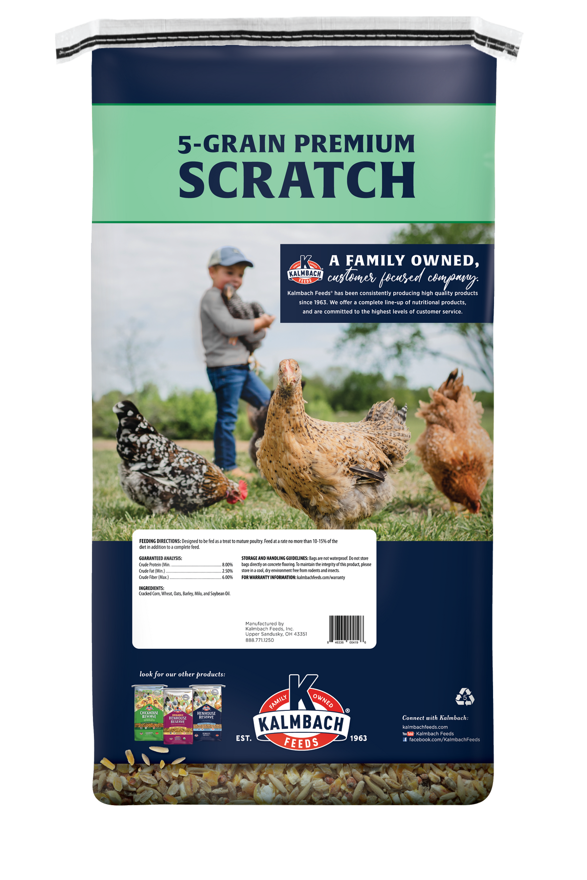 All Natural 5-Grain Premium Scratch Grain for Chickens